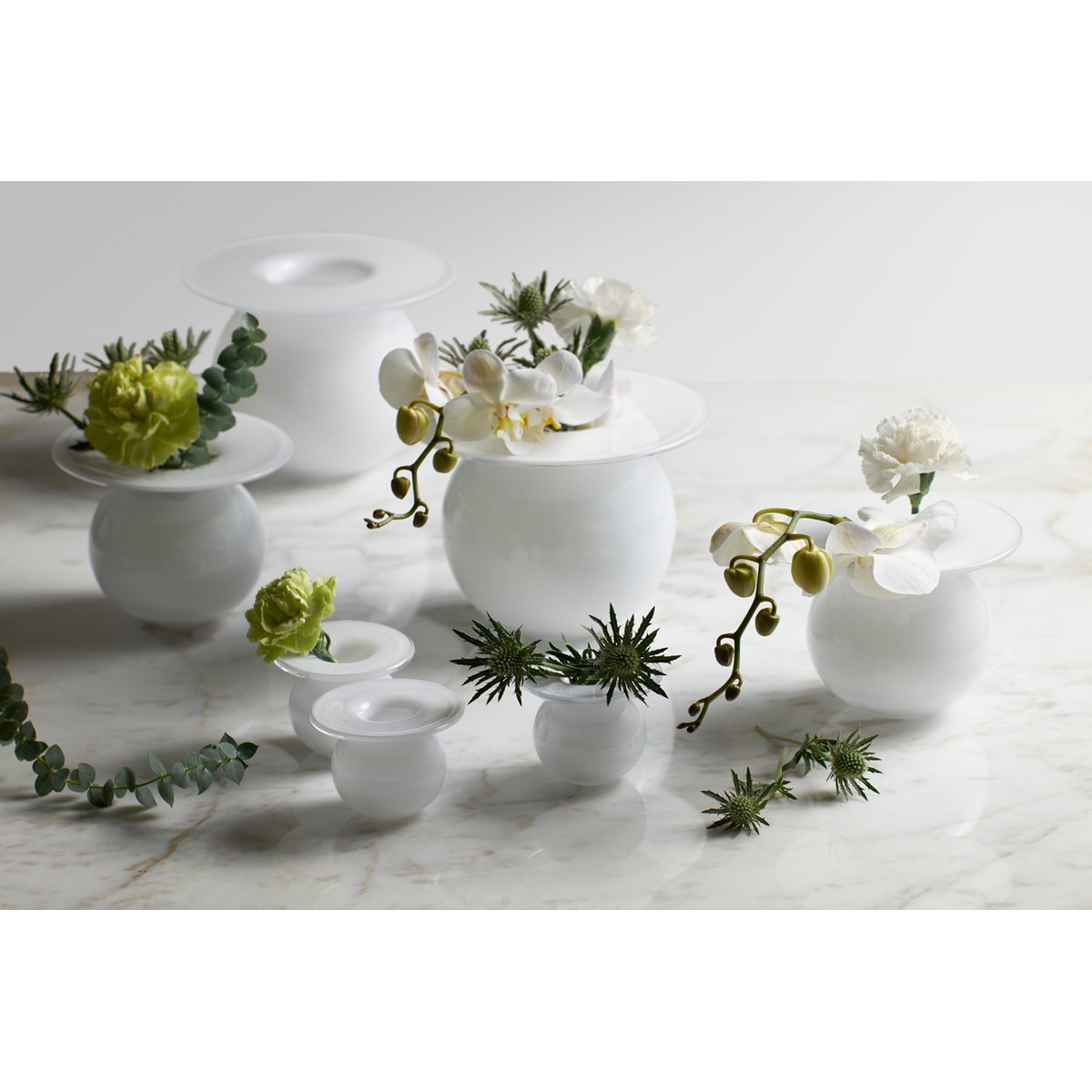 Magnor Boblen vase 16 cm hvit